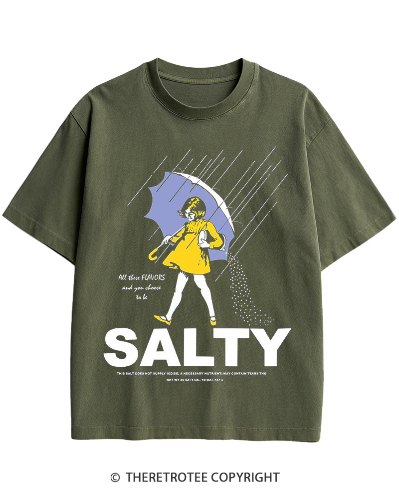TheRetroTee Stay Salty Girl Parody Cotton T-Shirt