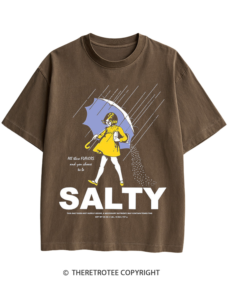 TheRetroTee Stay Salty Girl Parody Cotton T-Shirt