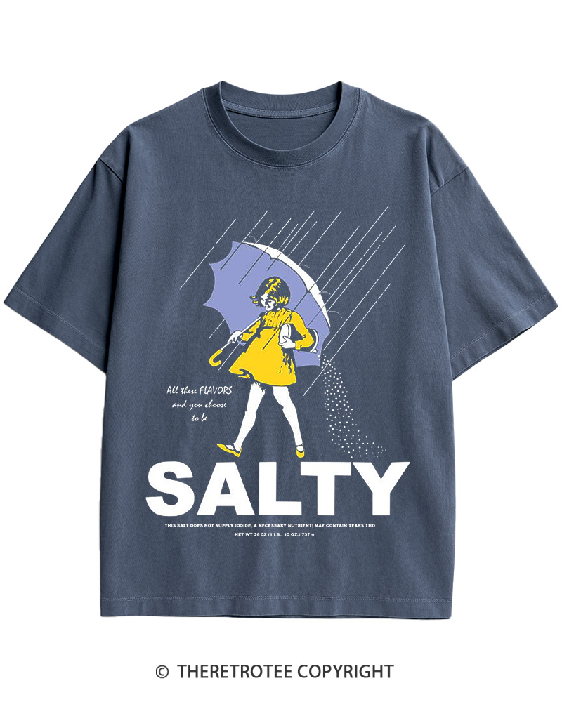 TheRetroTee Stay Salty Girl Parody Cotton T-Shirt