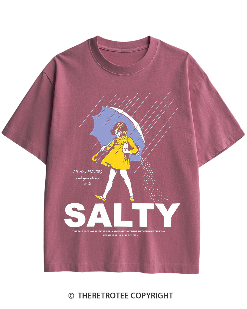 TheRetroTee Stay Salty Girl Parody Cotton T-Shirt