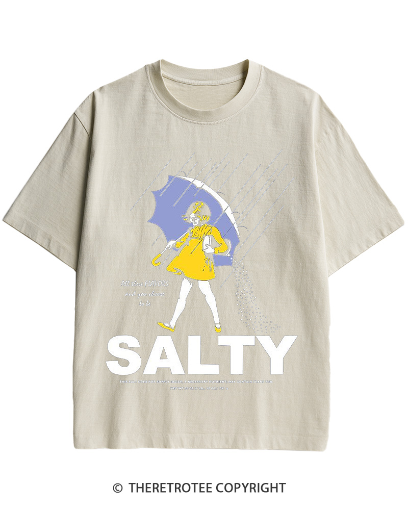 TheRetroTee Stay Salty Girl Parody Cotton T-Shirt