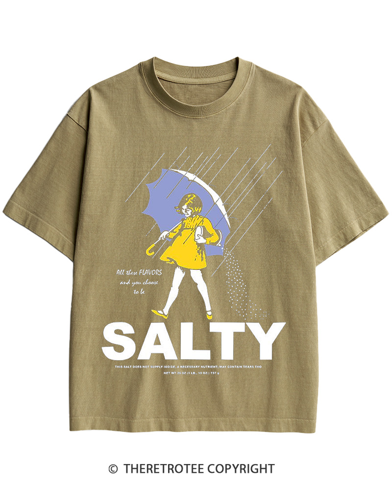 TheRetroTee Stay Salty Girl Parody Cotton T-Shirt