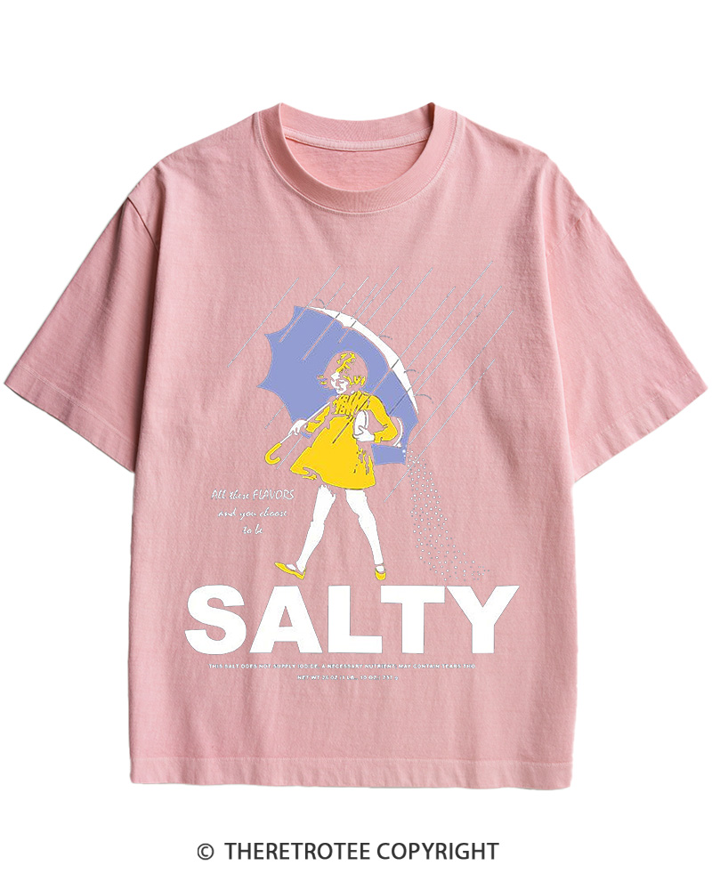 TheRetroTee Stay Salty Girl Parody Cotton T-Shirt