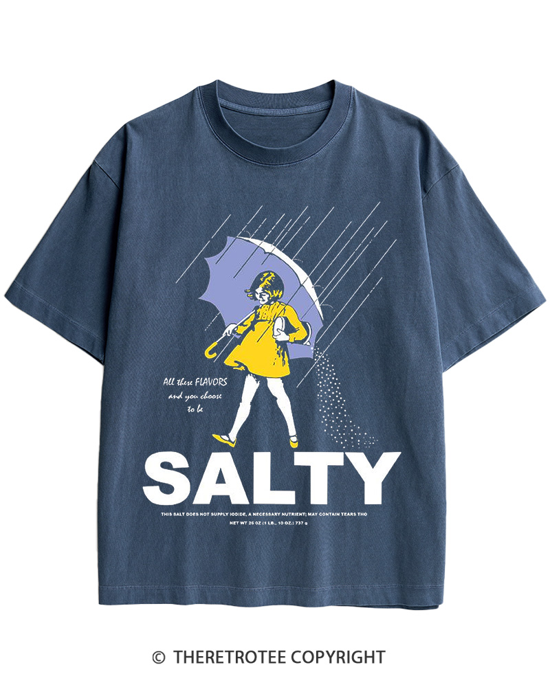 TheRetroTee Stay Salty Girl Parody Cotton T-Shirt
