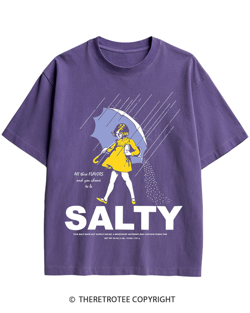 TheRetroTee Stay Salty Girl Parody Cotton T-Shirt