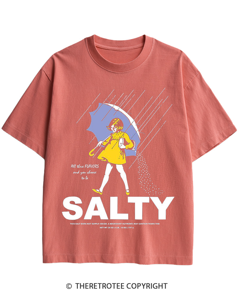 TheRetroTee Stay Salty Girl Parody Cotton T-Shirt