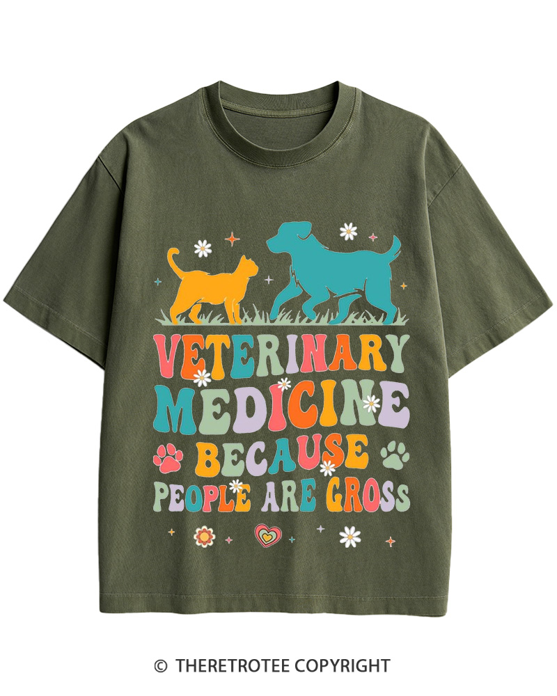 TheRetroTee Groovy Vet Tech 1980s Cotton T-Shirt