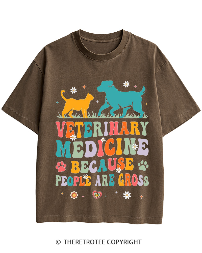 TheRetroTee Groovy Vet Tech 1980s Cotton T-Shirt