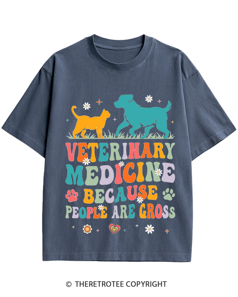 TheRetroTee Groovy Vet Tech 1980s Cotton T-Shirt
