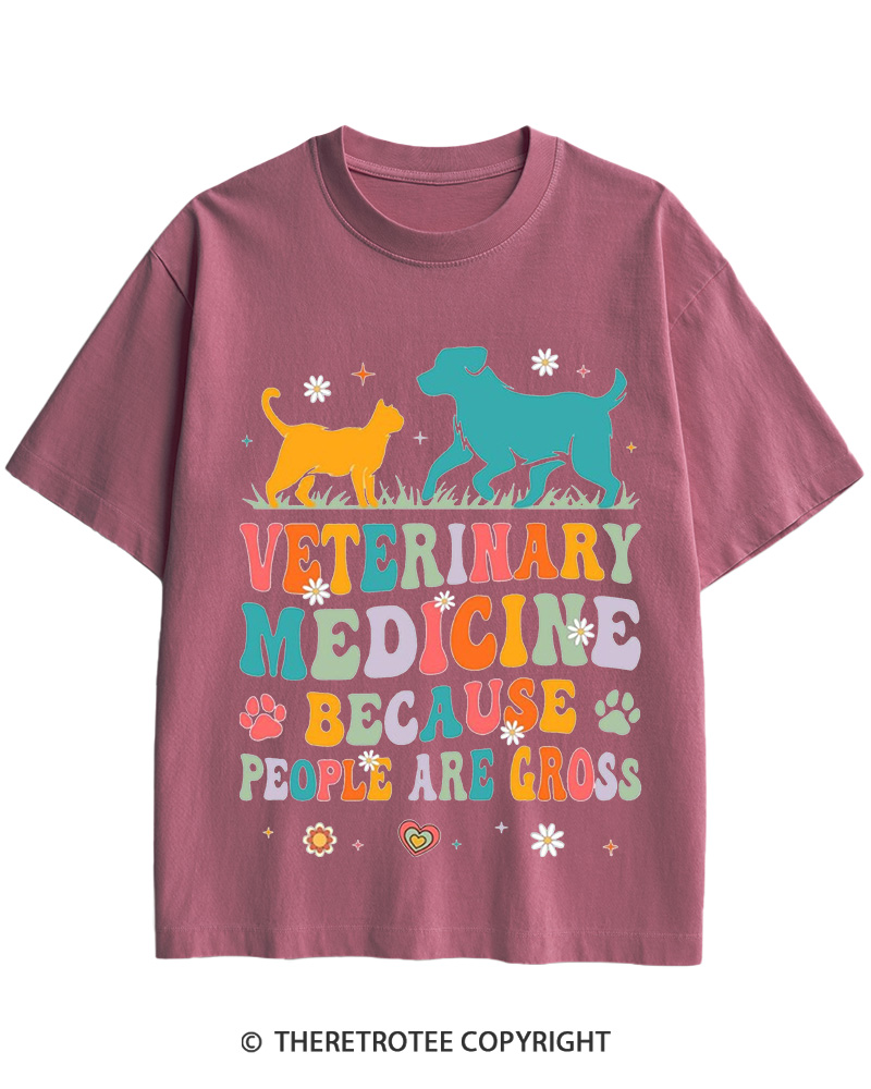 TheRetroTee Groovy Vet Tech 1980s Cotton T-Shirt