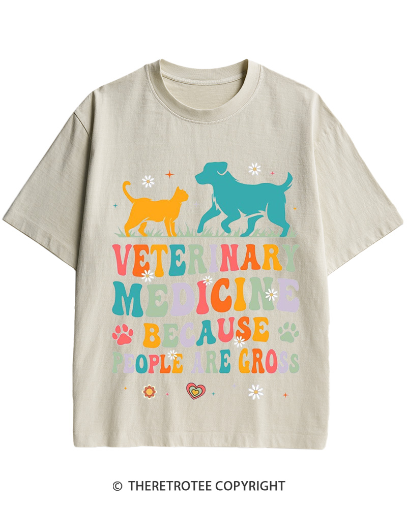TheRetroTee Groovy Vet Tech 1980s Cotton T-Shirt