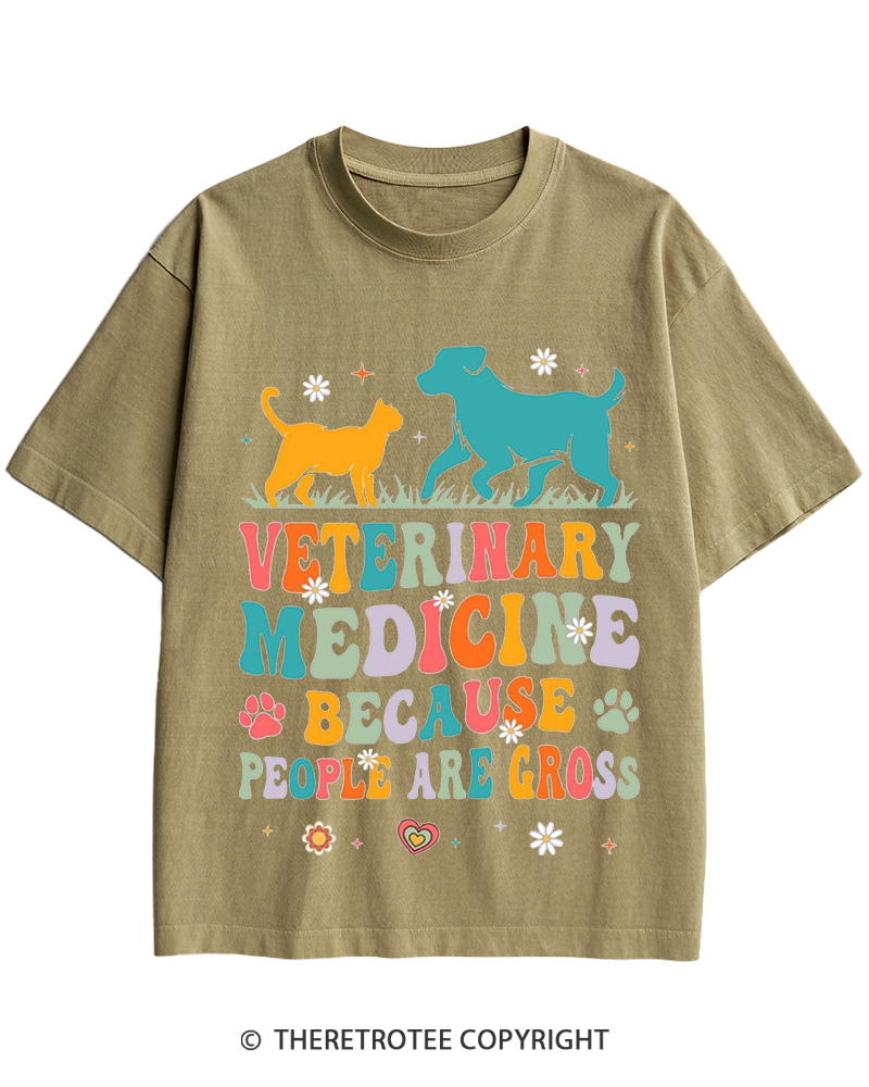 TheRetroTee Groovy Vet Tech 1980s Cotton T-Shirt
