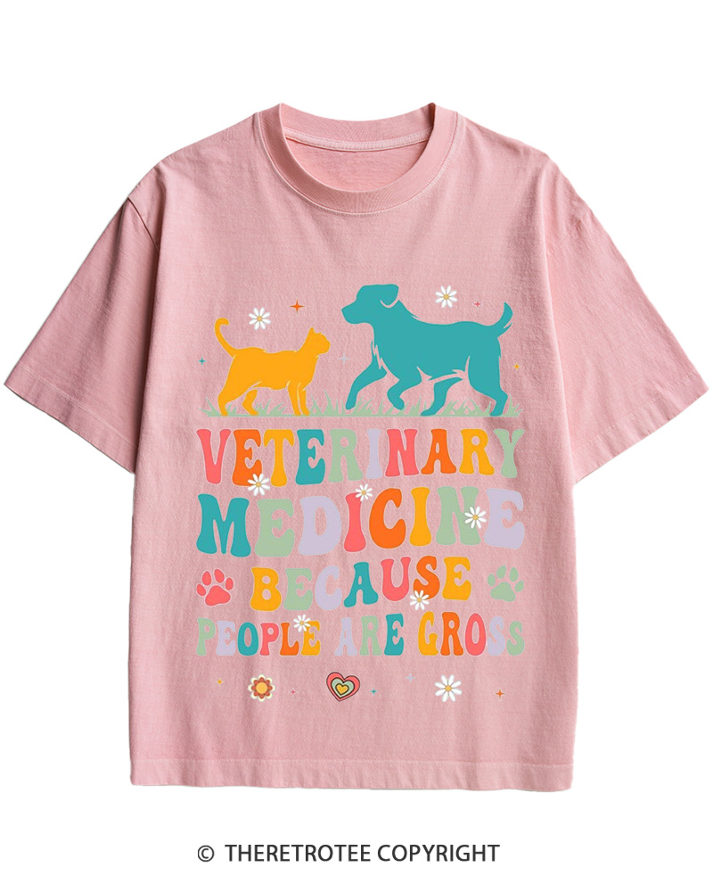 TheRetroTee Groovy Vet Tech 1980s Cotton T-Shirt