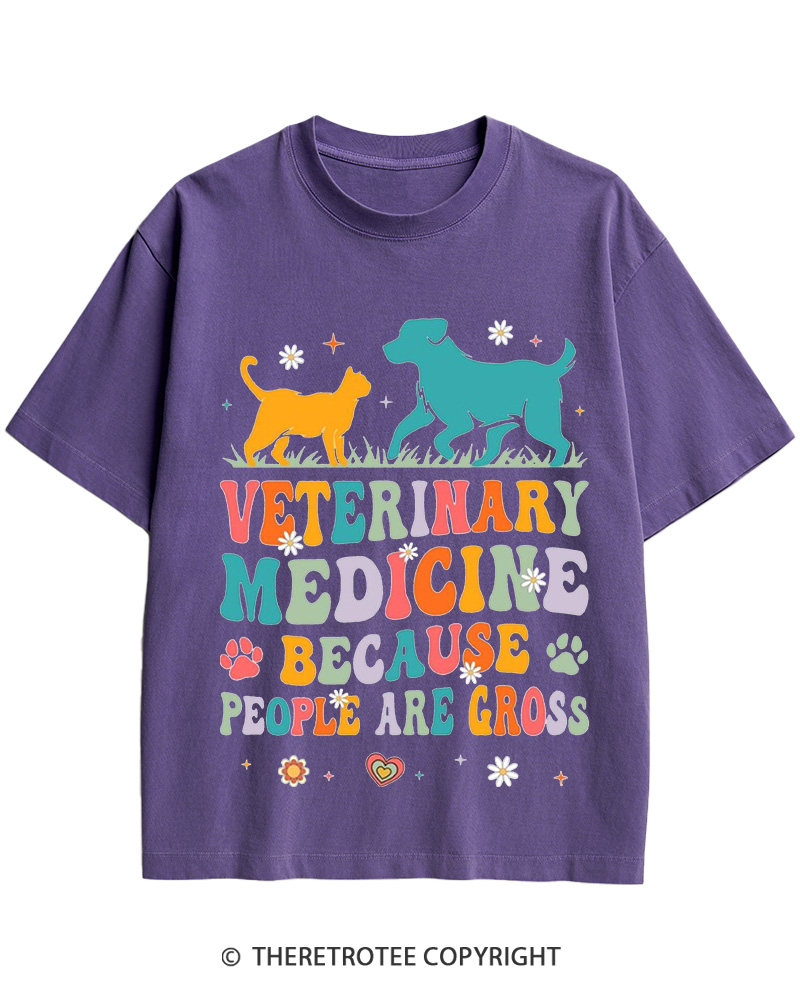 TheRetroTee Groovy Vet Tech 1980s Cotton T-Shirt