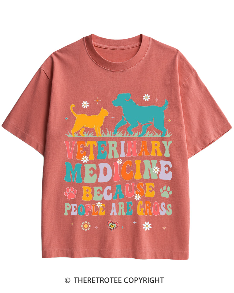 TheRetroTee Groovy Vet Tech 1980s Cotton T-Shirt