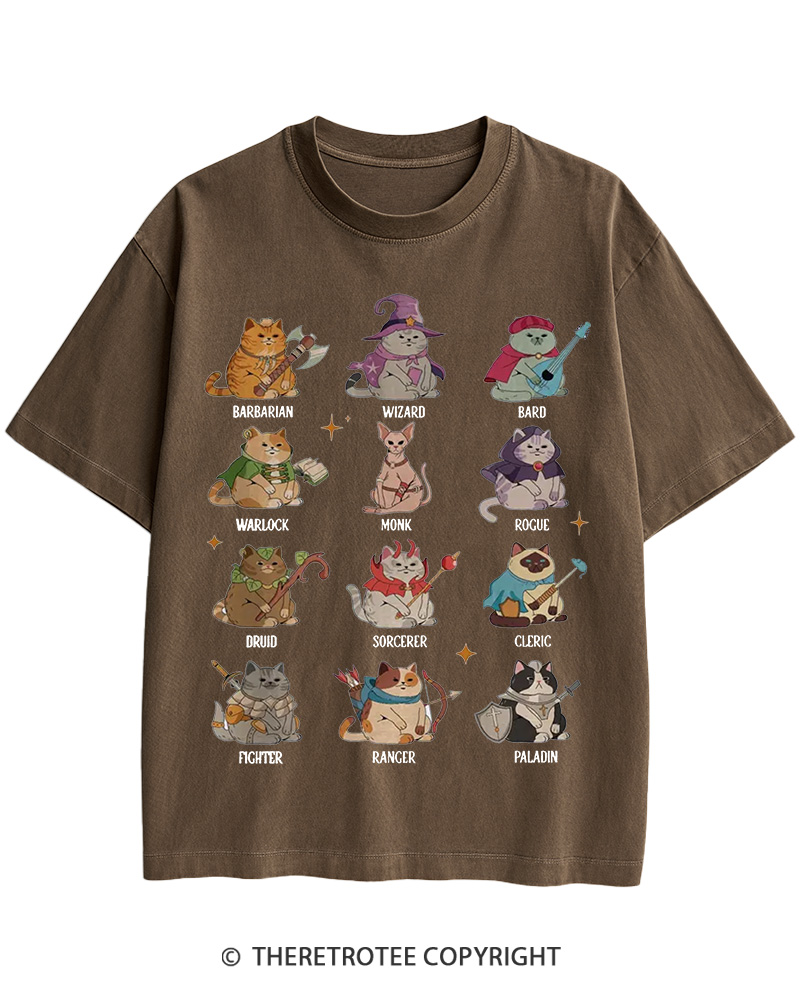 TheRetroTee Dungeons And Cats 1970s Cotton T-Shirt
