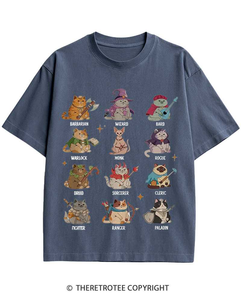 TheRetroTee Dungeons And Cats 1970s Cotton T-Shirt