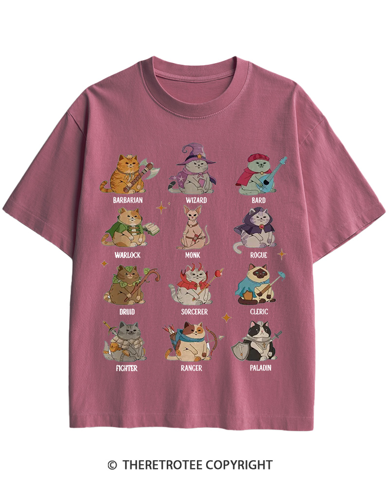 TheRetroTee Dungeons And Cats 1970s Cotton T-Shirt