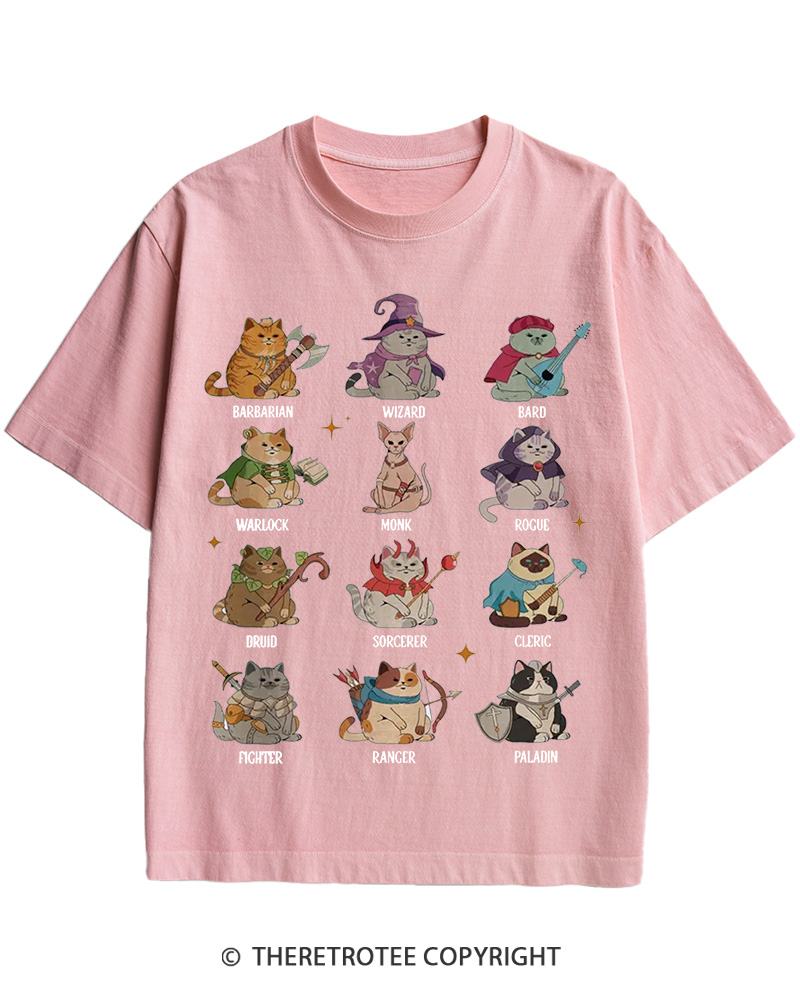 TheRetroTee Dungeons And Cats 1970s Cotton T-Shirt