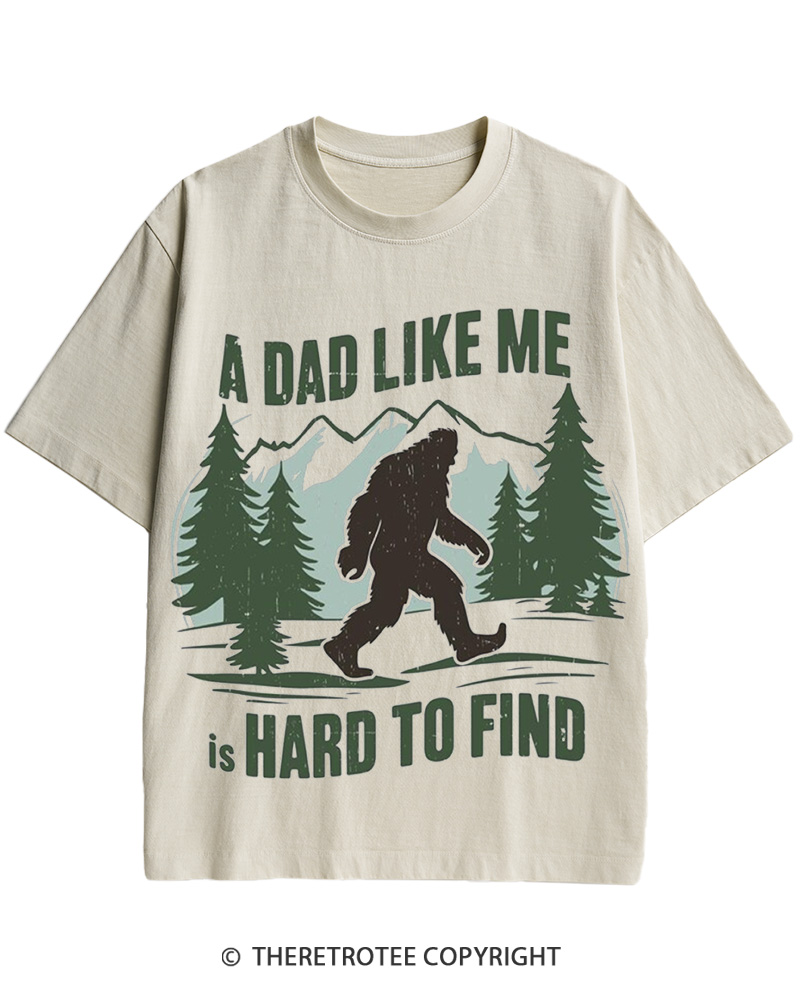 TheRetroTee Bigfoot Dad 1970s Cotton T-Shirt