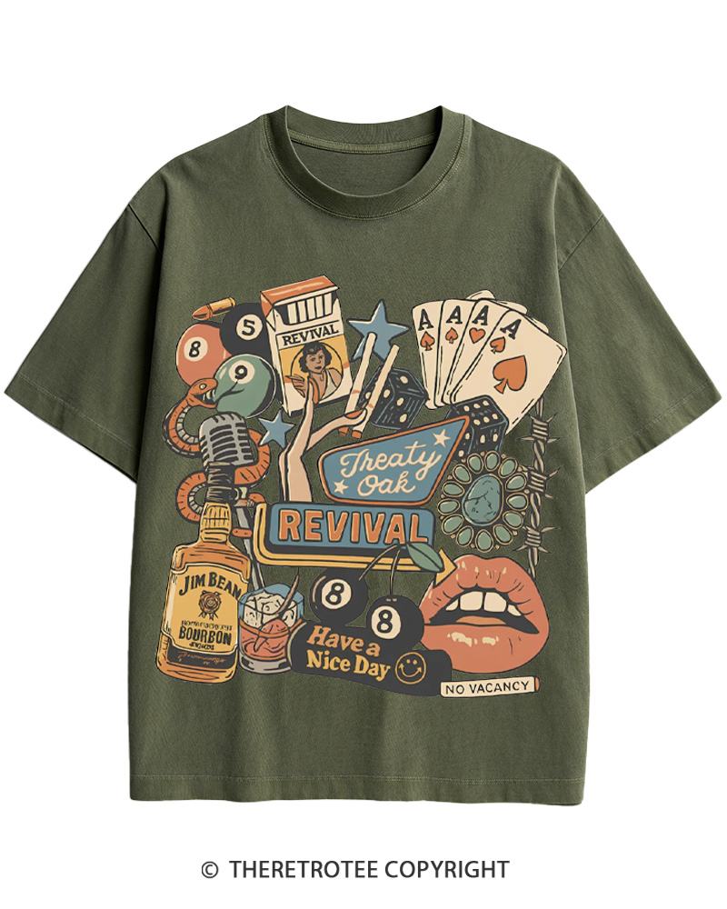 TheRetroTee Treaty Oak Revival 1950s Cotton T-Shirt