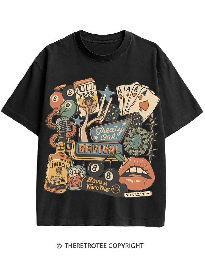 TheRetroTee Treaty Oak Revival 1950s Cotton T-Shirt