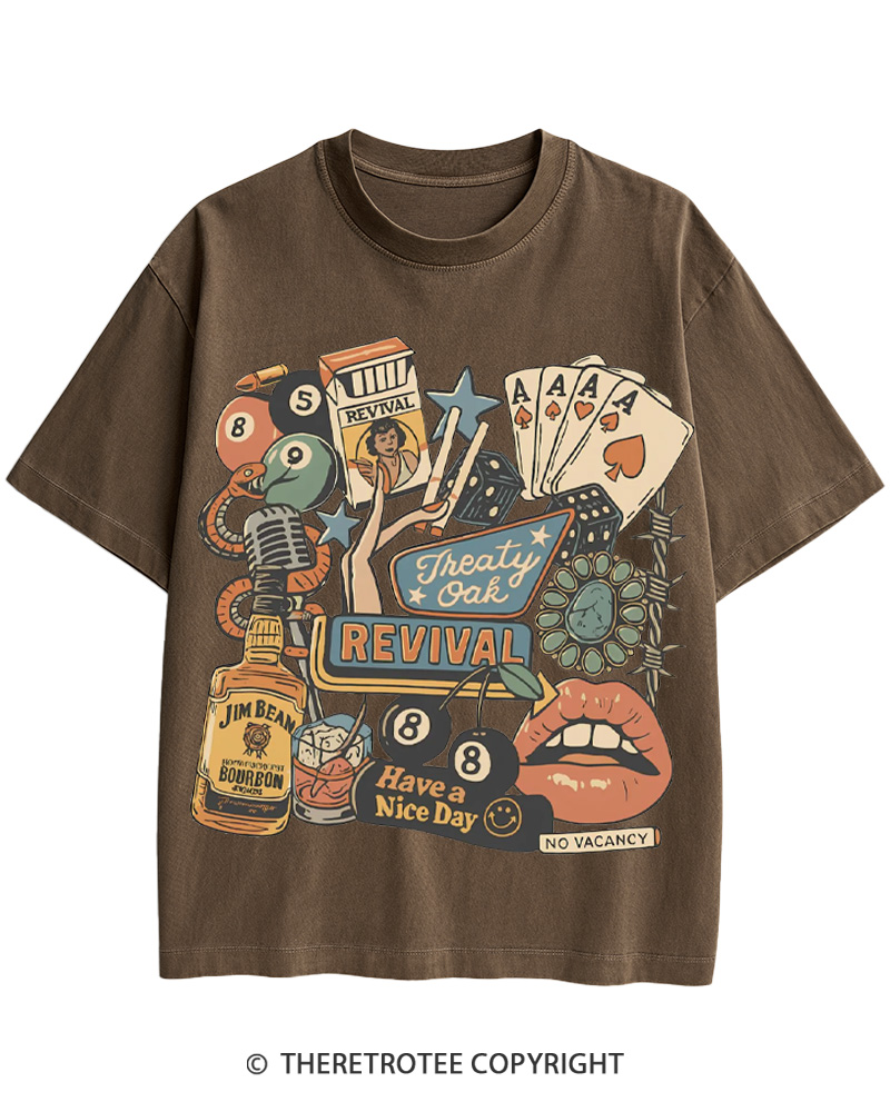 TheRetroTee Treaty Oak Revival 1950s Cotton T-Shirt