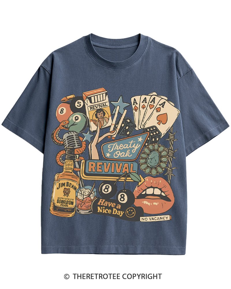 TheRetroTee Treaty Oak Revival 1950s Cotton T-Shirt