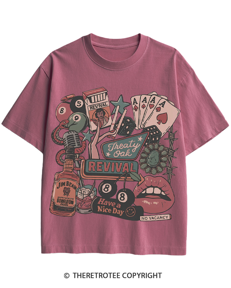TheRetroTee Treaty Oak Revival 1950s Cotton T-Shirt Sale