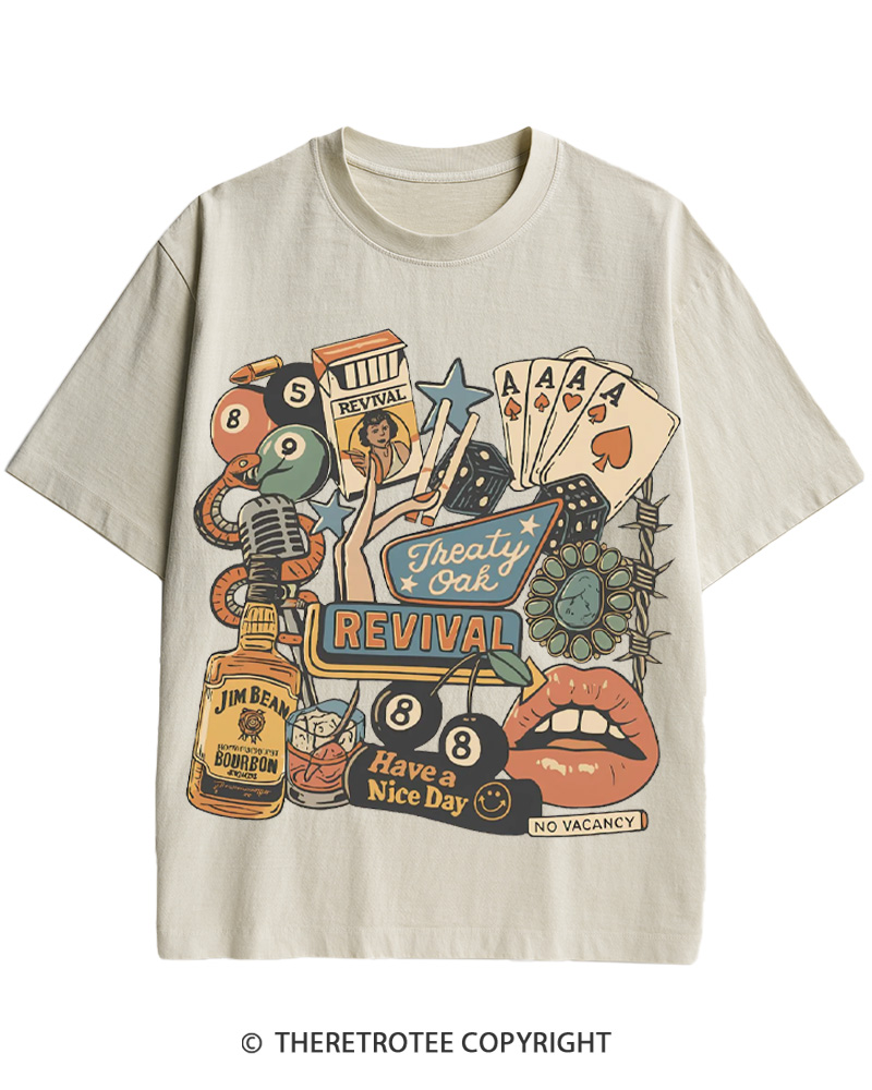 TheRetroTee Treaty Oak Revival 1950s Cotton T-Shirt