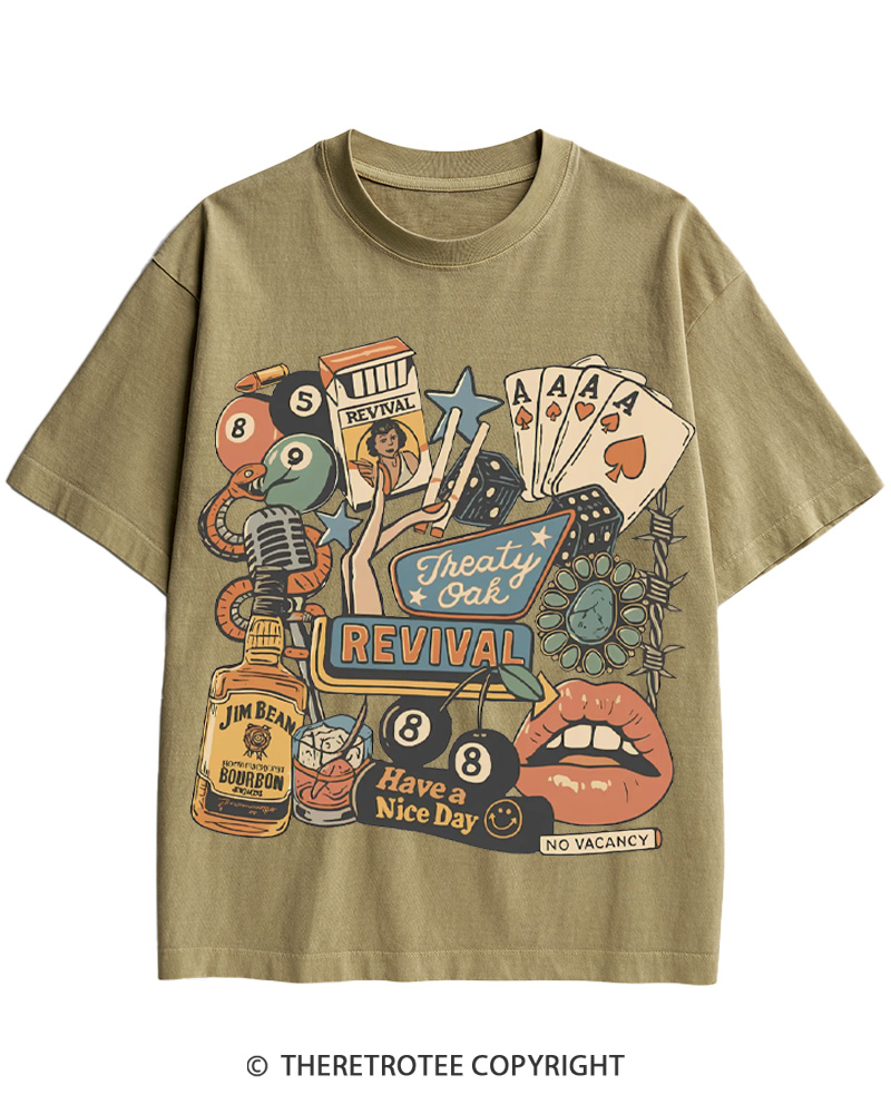 TheRetroTee Treaty Oak Revival 1950s Cotton T-Shirt