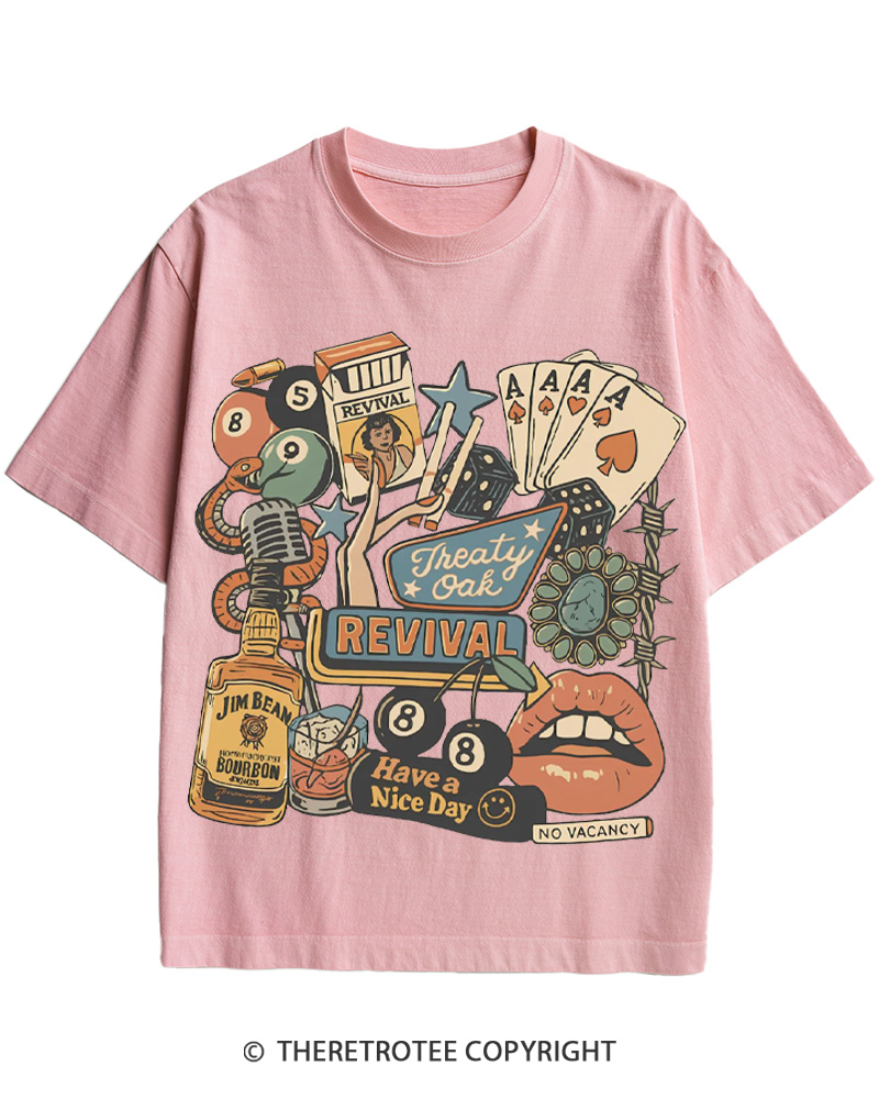 TheRetroTee Treaty Oak Revival 1950s Cotton T-Shirt