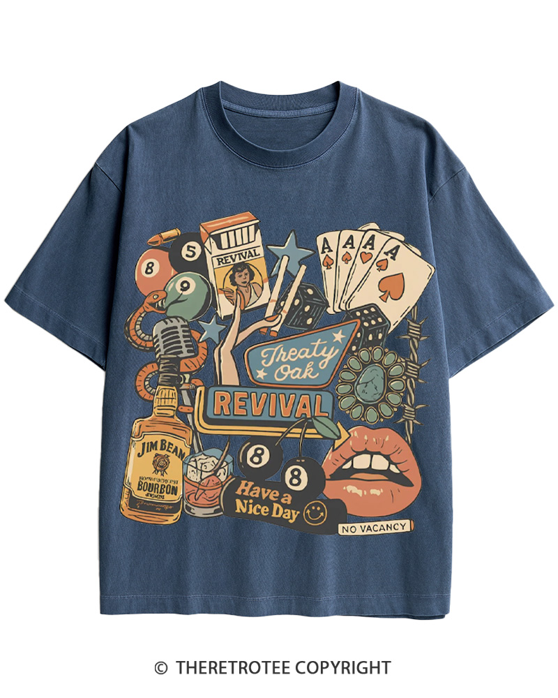 TheRetroTee Treaty Oak Revival 1950s Cotton T-Shirt