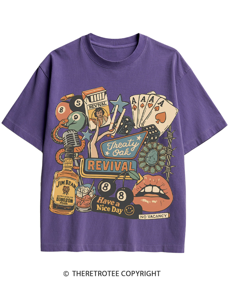 TheRetroTee Treaty Oak Revival 1950s Cotton T-Shirt