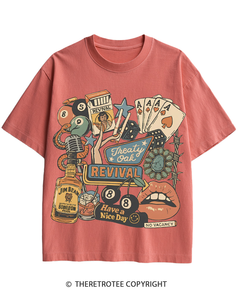 TheRetroTee Treaty Oak Revival 1950s Cotton T-Shirt