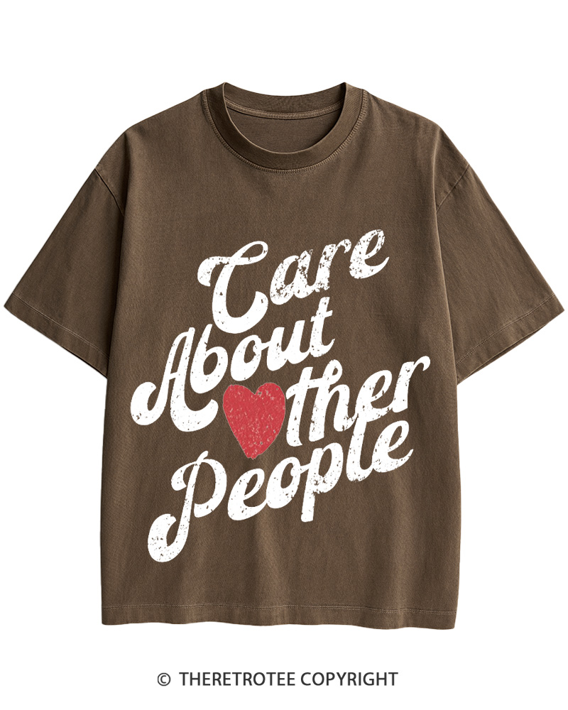 TheRetroTee Care About Other People 1960s Cotton T-Shirt