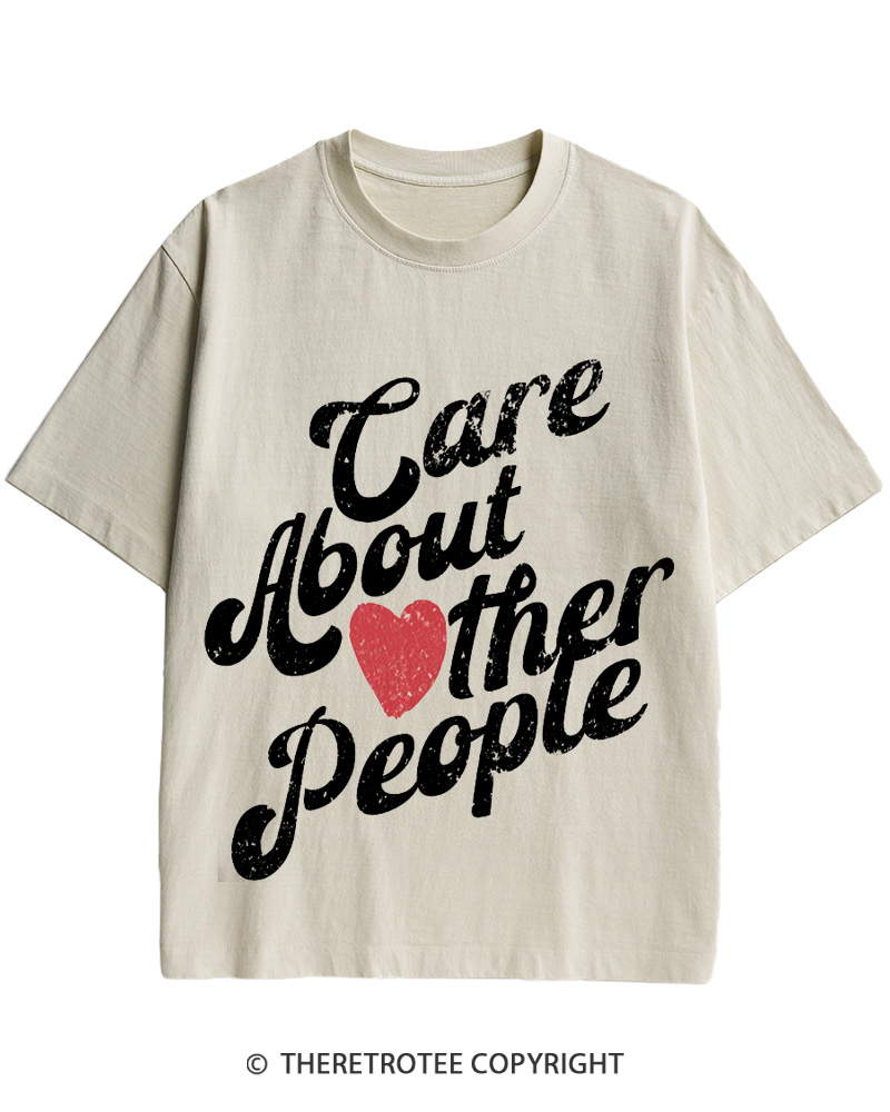 TheRetroTee Care About Other People 1960s Cotton T-Shirt