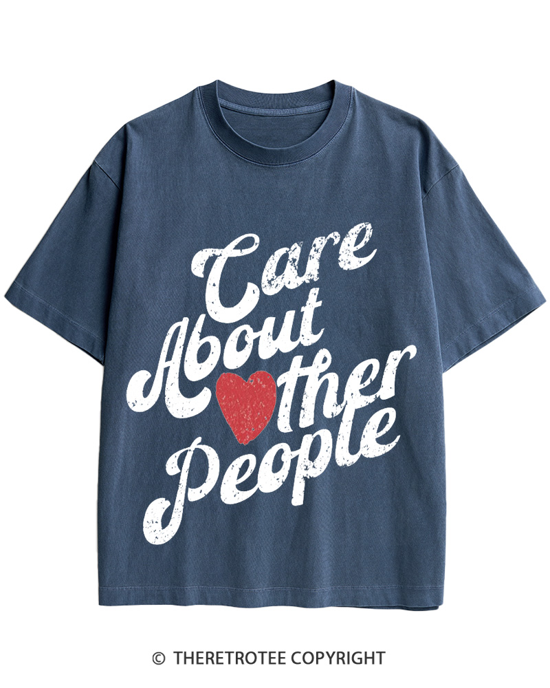 TheRetroTee Care About Other People 1960s Cotton T-Shirt