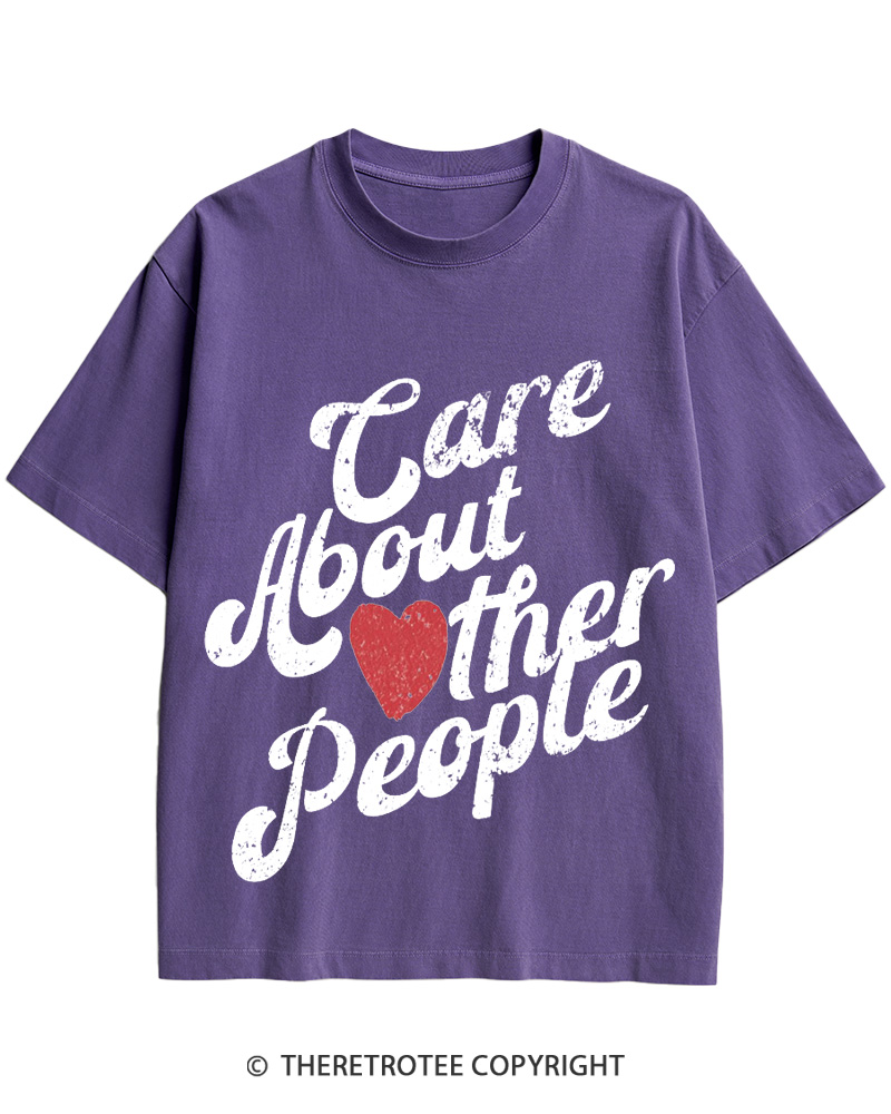 TheRetroTee Care About Other People 1960s Cotton T-Shirt