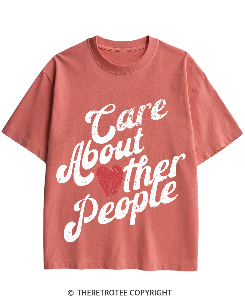 TheRetroTee Care About Other People 1960s Cotton T-Shirt