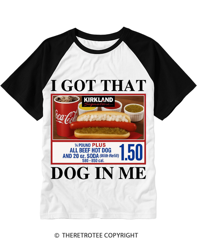 TheRetroTee I Got That Dog In Me Raglan Baseball T-Shirt