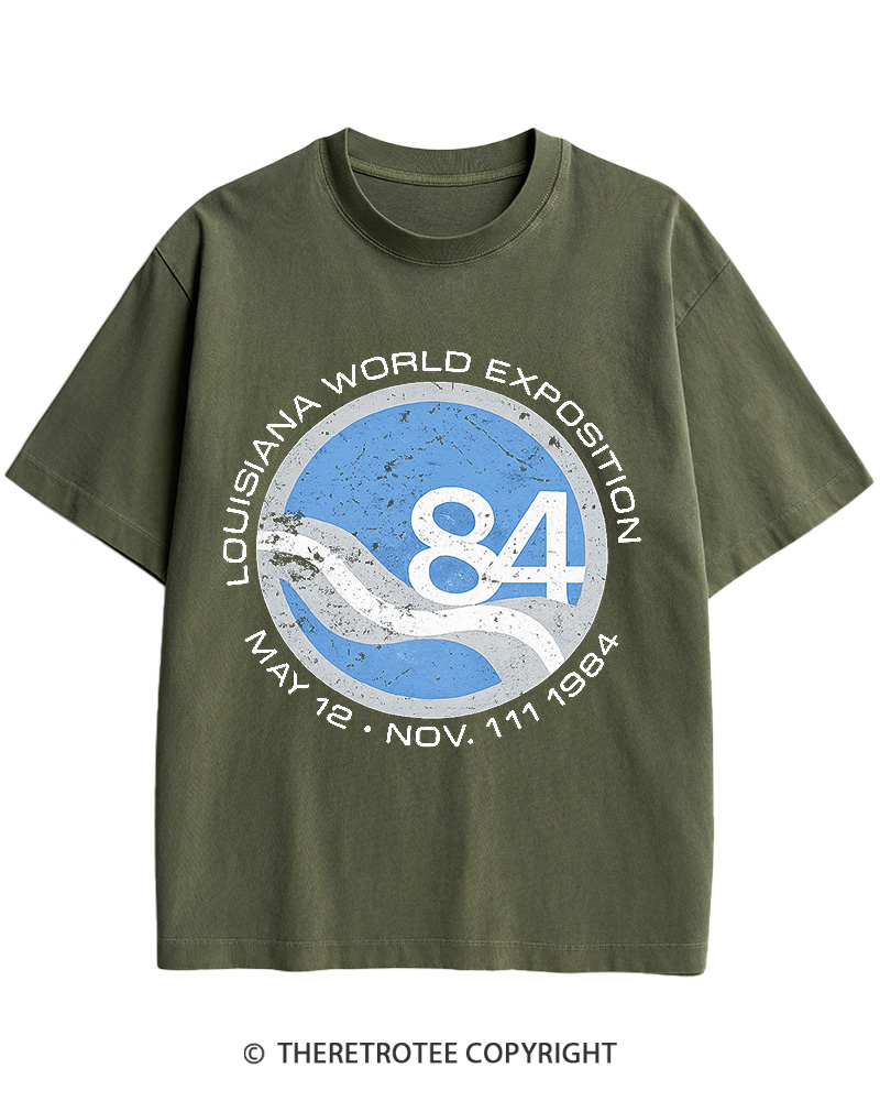 TheRetroTee 1984 World's Fair Louisiana Cotton T-Shirt