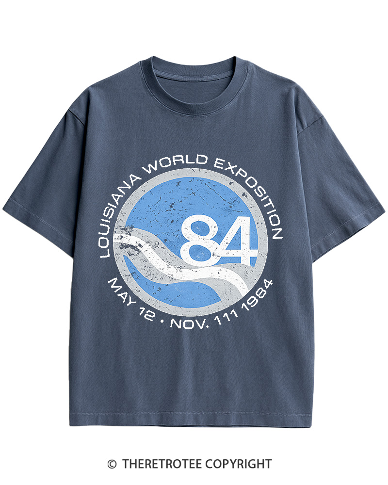 TheRetroTee 1984 World's Fair Louisiana Cotton T-Shirt