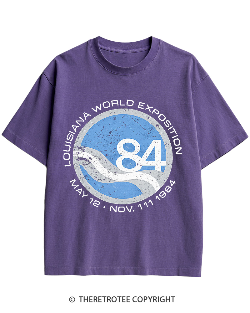 TheRetroTee 1984 World's Fair Louisiana Cotton T-Shirt