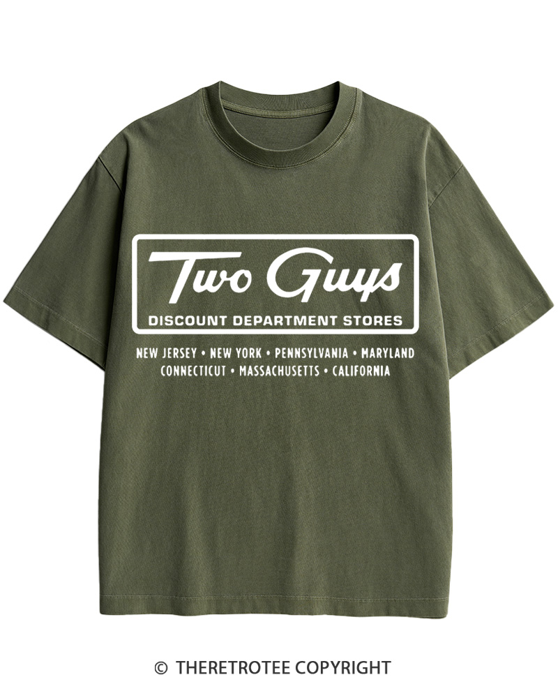 TheRetroTee Two Guys 1960s Cotton T-Shirt