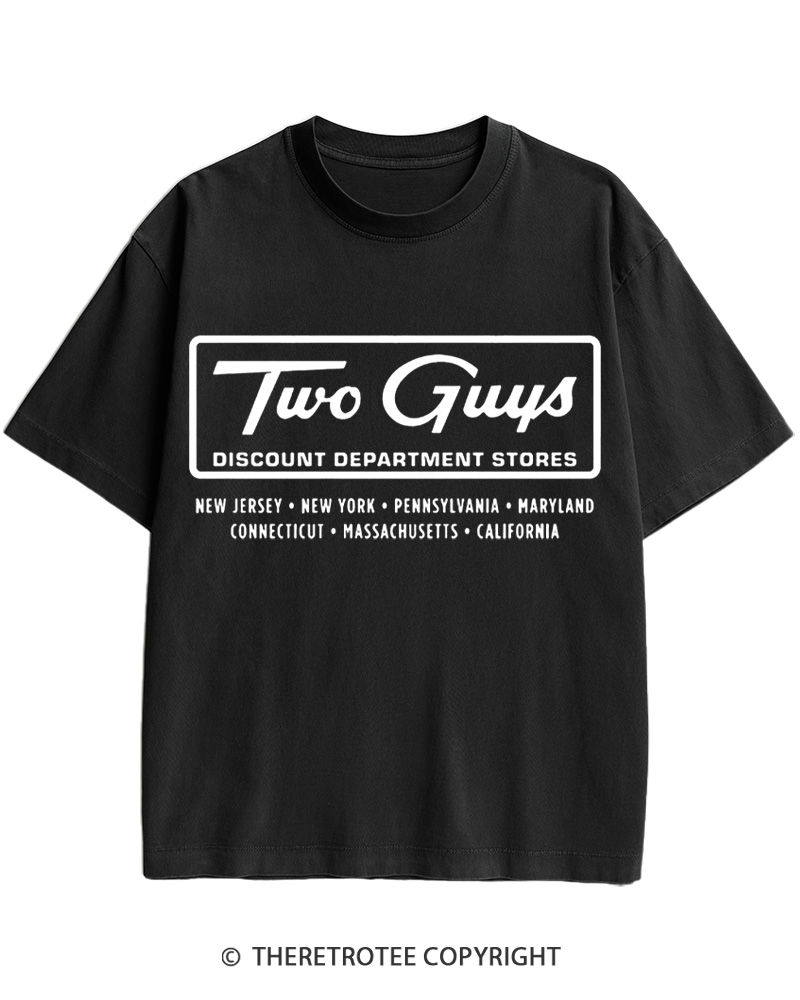 TheRetroTee Two Guys 1960s Cotton T-Shirt