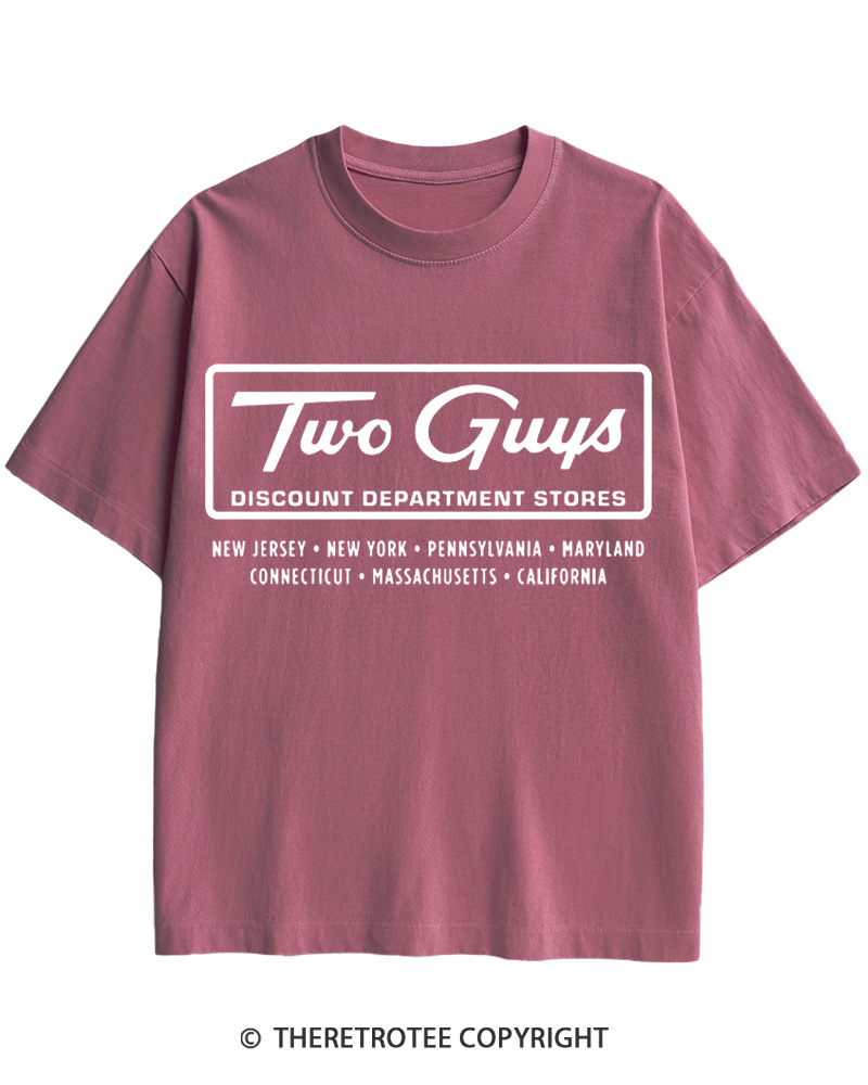 TheRetroTee Two Guys 1960s Cotton T-Shirt