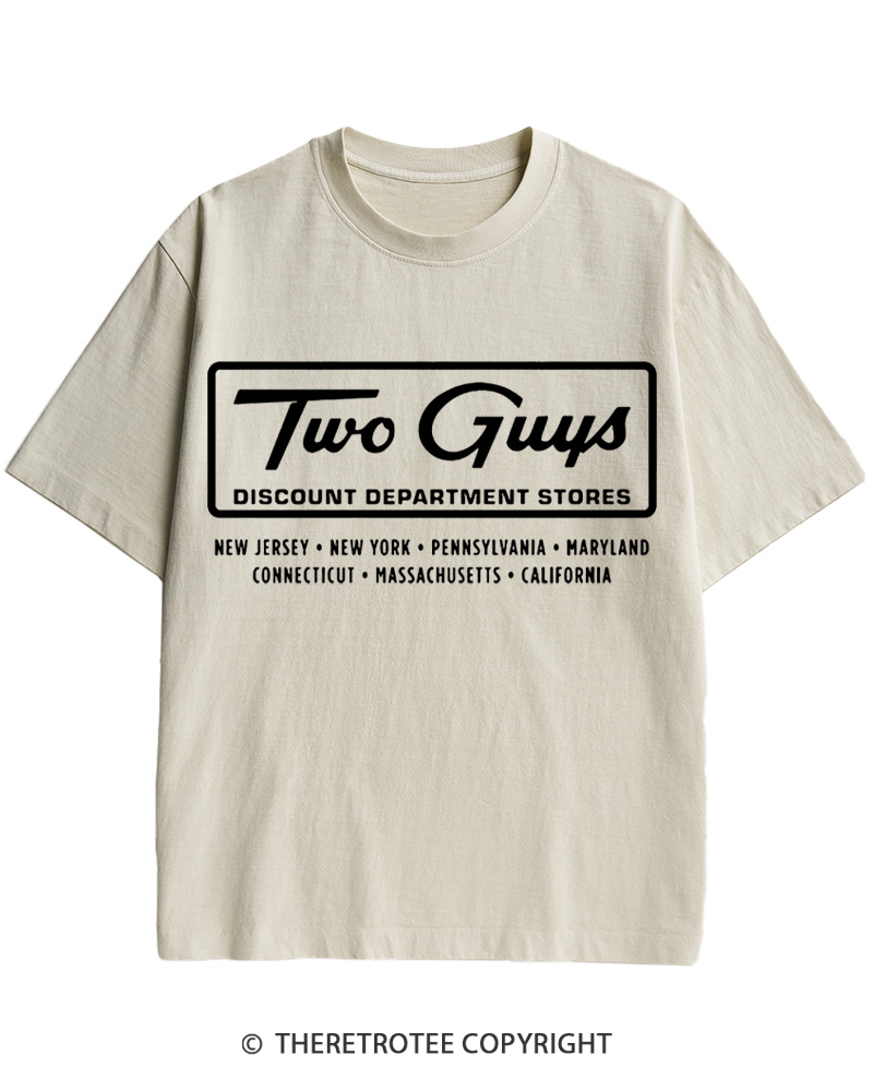 TheRetroTee Two Guys 1960s Cotton T-Shirt