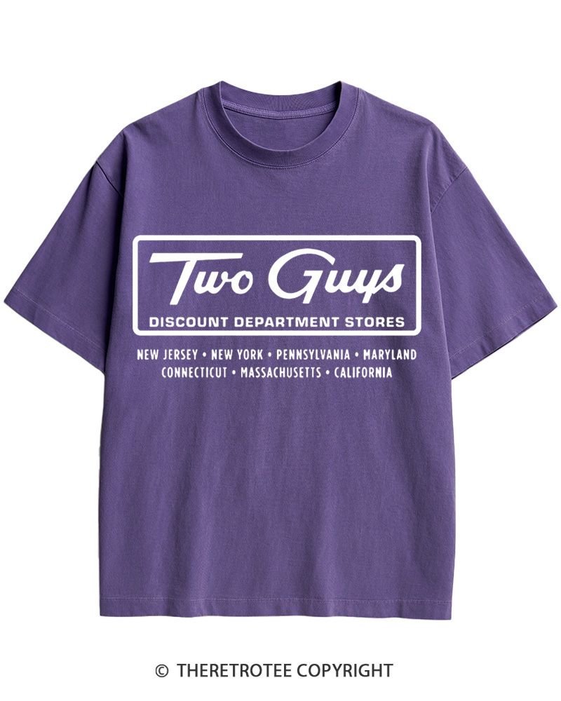 TheRetroTee Two Guys 1960s Cotton T-Shirt