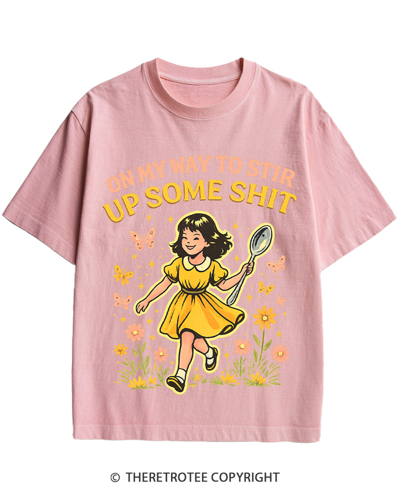 TheRetroTee On My Way To Stir Up Some ShT 1960s Cotton T-Shirt